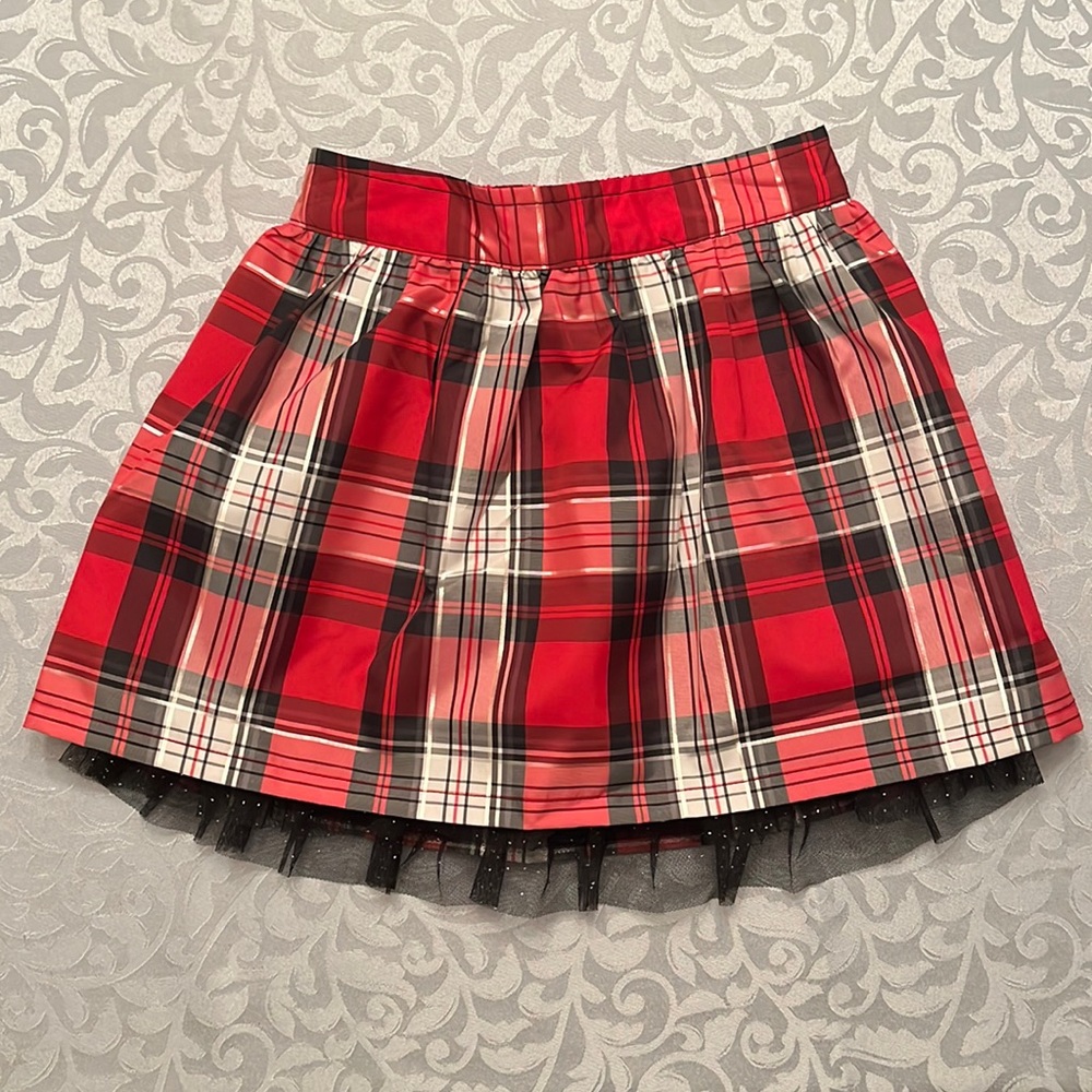 Sonoma Girls Skirt Red, Black, and White Plaid Size 6X